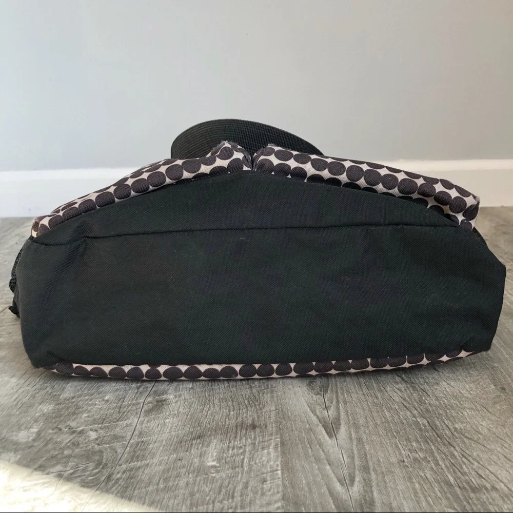 Skip Hop Diaper Bag Shoulder Strap Brown Dot Print Carryall